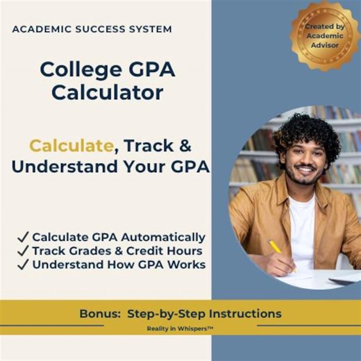Automatic GPA Calculator Spreadsheet | Excel Academic Planner (digital Download) - Etsy Australia