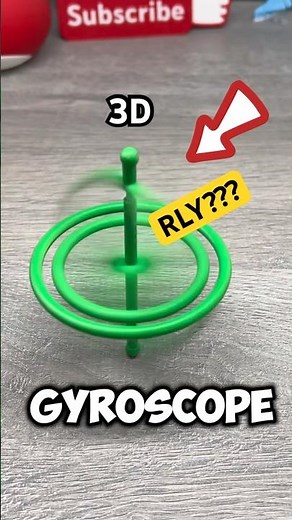 3D Printed Gyroscope Spinning #3dprinting #howto