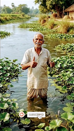 सिंघाड़े तोड़ने गया था… मछली भी मिल गई 😂🐟 #project55#shorts