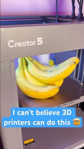 3D printing fruit with my Flashforge creator 5 🍌🍎🍍🍑