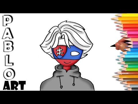 How to draw Countryhumans Slovakia | Learn to Draw step by step