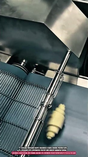 Automatic Dough Rolling and Forming Machine for Continuous Pastry Production up to 120 kg per Hour