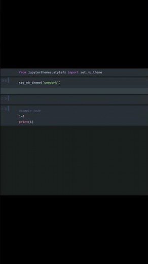 Python: Jupyter Notebook themes (Black/White/Ocean/Gray) #shorts