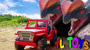 Dinosaur In the Cave Kidnap Car Toys | Rescue Car Toys Mission | TL Toys | MKTD Power Rangers