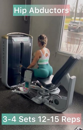Hip Abduction Using abductor machine (glute exercise)