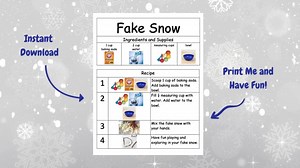Child Friendly Fake Snow Recipe - Etsy Canada
