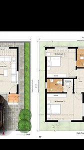 40' x 40' East facing floor plan | Sri Vari Architectures