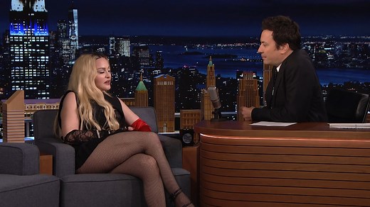 “I just stood there like, ‘Wow… it happened!’” Madonna remembers hearing her first song “Everybody” on the radio for the first time. | The Tonight Show Starring Jimmy Fallon