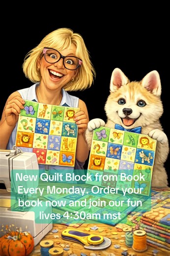 Get your book in link and join our Monday Quilt blocks from book #sewing #embroidery #fabric #morningroutine #sew