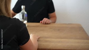 woman, refusing alcohol, not drinking vodka, alcohol-free New Year's Eve, NOLO, abstinence, tackling alcohol issues, saying no to drinks at social gatherings, giving up substances, battling addictions