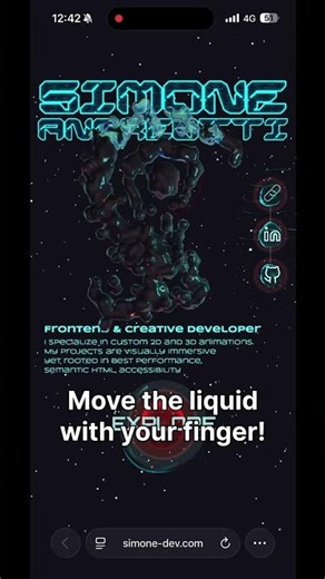 Real-Time Liquid Refraction Showcase (GLSL + Three.js) #ThreeJS #GLSL