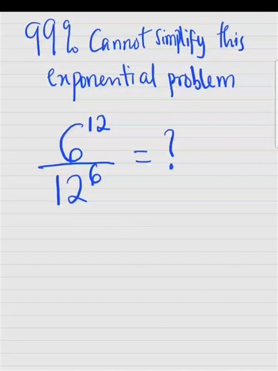 How to simplify a nice exponential expression #exponential #exponent #maths