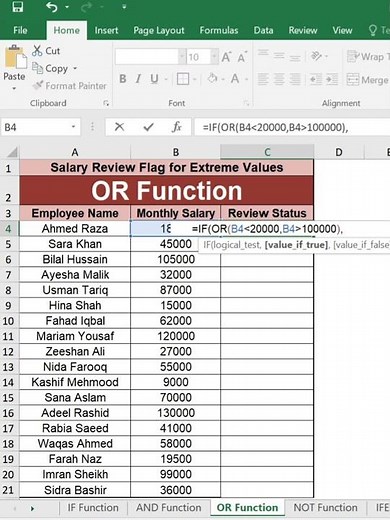 How to Use the OR Function in Excel (Step-by-Step Tutorial)