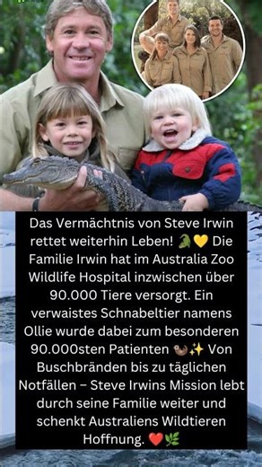 🥹 Steve Irwins Vermächtnis lebt weiter – Über 90.000 Tiere gerettet! 🐊❤️