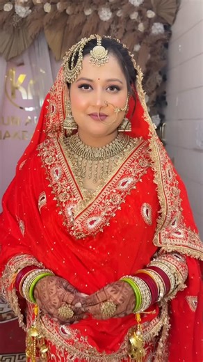 Kusum Khanduri on Instagram: "Beautiful Punjabi bride 👰 @taanu_somu @kusumanshikamakeovers_official @orient_cosmetics"