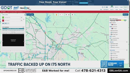 I-75 crash blocking northbound lane in Macon and causing traffic backed up onto I-16, GDOT says