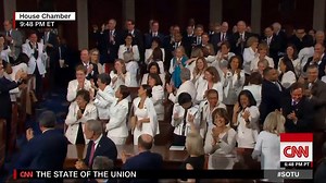 1.2M views · 805 reactions | "Exactly one century after Congress passed the Constitutional amendment giving women the right to vote, we also have more women serving in Congress than at any time before." Dressed in all white, a group of Democratic women erupt in cheers during President Trump's State of the Union address https://cnn.it/2UKJt3P | CNN Replay | Facebook