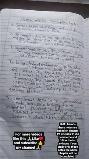 Notes are based on chapter 19 of class 11 isc commerce and follow the isc syllabus#commerce#isc#pw