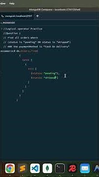 Part 12- Practice Question on logical operators in mongodb #mongodb #database #nosql