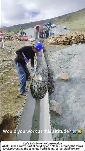 High‑Altitude Power Construction – Pouring Tower Foundations on a Steep Slope ⛰️⚡