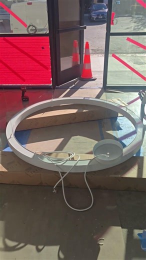 instalación de luz led 60" round #electrician