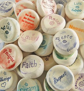 Ceramic Word Stones - Handmade - Etsy