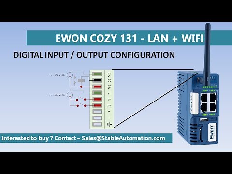 Ewon Cozy 131 - DI and DO configuration