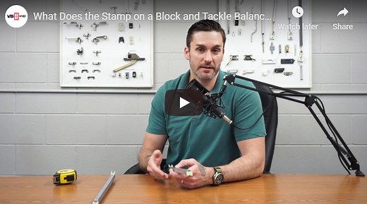 What Does the Stamp on a Block and Tackle Window Balance Mean