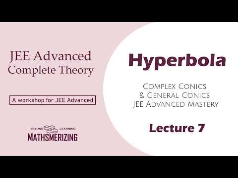 Hyperbola Lecture 7 | Complex Conics & General Conics | Ellipse, Hyperbola & PYQs | JEE Advanced PYQ