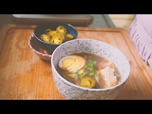making a super simple Ramen at home, so cozy | Soup Sounds