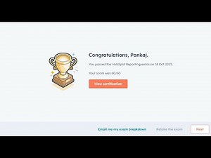 HubSpot Reporting Exam Answers | 100% Score | Live Pass | June 2025