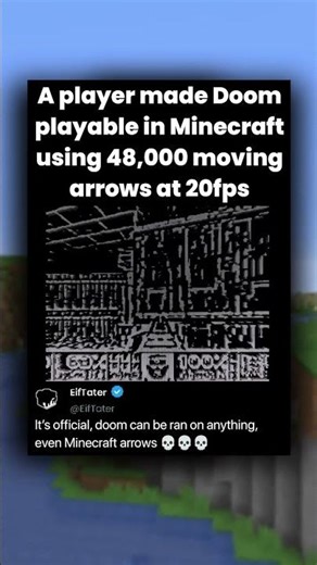 A player made Doom playable in Minecraft using 48,000 moving arrows at 20fps