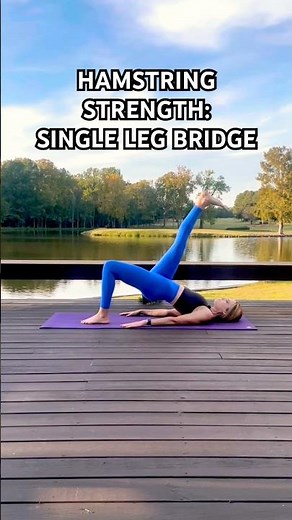 Single Leg Bridge for Hamstring Strength | Glute and Core Workout at Home
