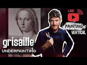 🔴Let's paint : Grisaille Underpainting- In the Studio of Raphael Part 2 #art #inspiration [Vertical]