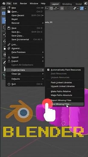 #blender FBX Import - Locate Missing Textures