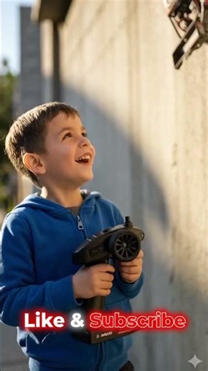 Kid Driving Wall Climbing RC Car 🚗🧲 | Sticks to Wall #shorts