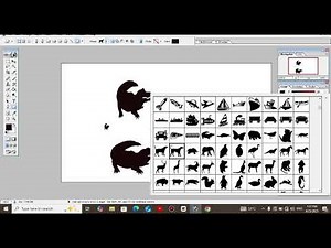 Making animal design with the help of Photoshop's custom shape