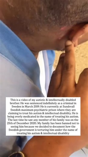 28|Emmanuel Fru on Instagram: "How do you lock up an autistic and intellectually disabled person, depriving him of his family? And claim that he has bad behavior and he needs to change it. This is the story of Emmanuel my autistic and intellectually disabled brother. Emmanuel was sentenced indefinitely as a criminal in Sweden to the Swedish maximum psychiatric prison. March 2019. The last time he saw any member of his family was on the 25th of December 2020. #autism #autistic #disability #disabi