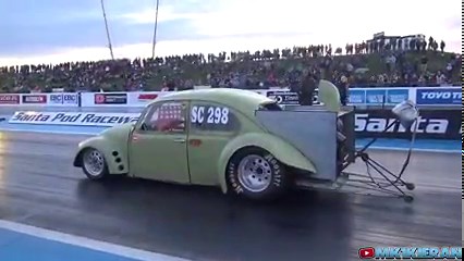 The Kaeferdesaster Beetle driven by Arndt Putzmann is always entertaining to watch, with a 3.2L Pauter motor in the back making in excess of 800HP it's current PB stands at 8.88 at 169 mph 😎 | Mk1Kieran