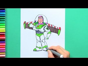 How to draw Buzz Lightyear [Pixar Toy Story]