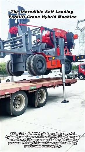 The Incredible Self Loading Forklift Crane Hybrid Machine