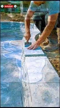 Creating a Stunning Modern Pool Design From Scratch (Satisfying Build)#shortsvideo