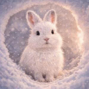 Cross Stitch Pattern Snow Bunny | PDF Instant Download - Etsy Canada