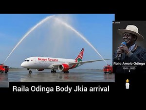 Raila Odinga Water Canon salute at Jkia. How Raila body arrived at Jkia.