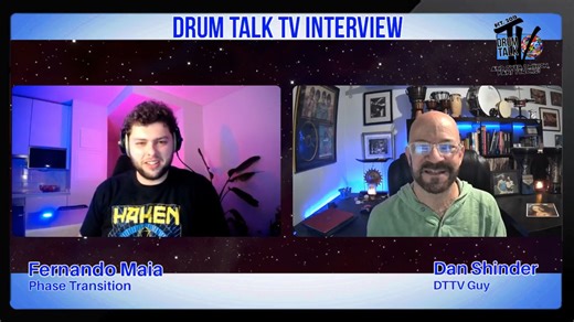 April 19, 2025, Fernando Maia, drummer of Phase Transition joined Dan Shinder for a Drum Talk TV interview! Phase Transition is a progressive metal band, and their debut album In Search of Being comes out June 6, 2025. You can pre-order it here: https://phasetransitionofficial.com/product/1071961-in-search-of-being-cd-pre-order They previously released an EP in December 2020 titled Relatively Speaking. -with Phase Transition | Drum Talk TV