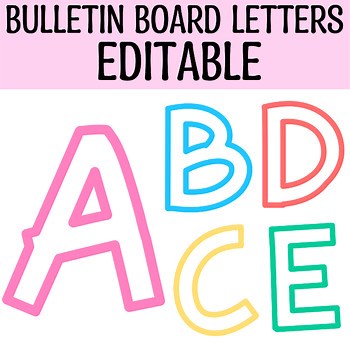 Printable Bulletin Board Large Alphabet Letters, Alphabet Letters, Wall Display