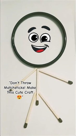 Amazing Matchstick Craft 😍 Make a Cute Smiley Stickman in 15 Seconds | Easy DIY Craft