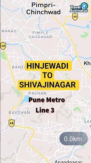 Pune Metro Line 3 Route Map Hinjewadi to Shivajinagar #Shorts