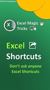 1.2M views · 11K reactions | Don't Ask anyone For Excel Shortcuts! ‼️ Excel tips and tricks, All Excel Shortcuts in just one click Excel, Excel tips, Excel tricks, Excel Tutorials #Excel #exceltips #exceltricks #exceltutorials #msexceltutorials #exceltipsandtricks #ExcelForBeginners #excelformula #excelshortcuts #excelformulas #AdvanceExcel #spreadsheets #sheets | Vision Computers | Facebook