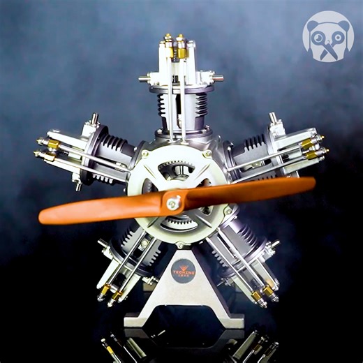 416K views · 3.2K reactions | Building a 5 cylinder radial engine | Crafty Panda | Facebook